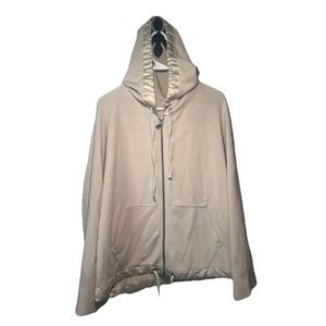 Varley Cream Zip-Up Hoodie Sweatshirt